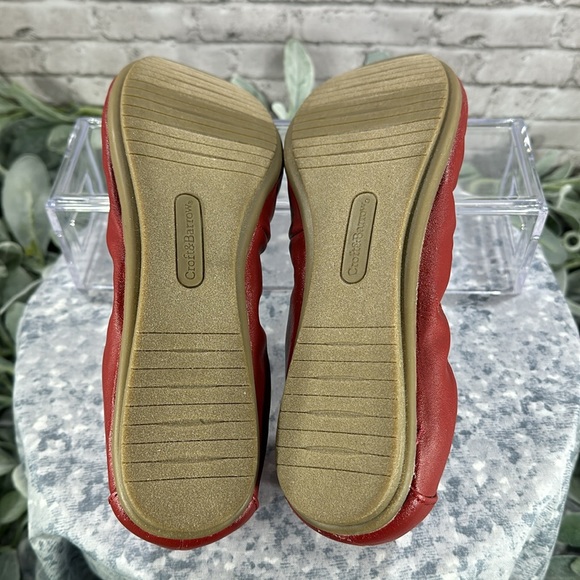 Croft & Barrow Elm Red Round Toe Elastic Scrunch Flats Women’s 9.5M❤️NWOT❤️ - Picture 8 of 9